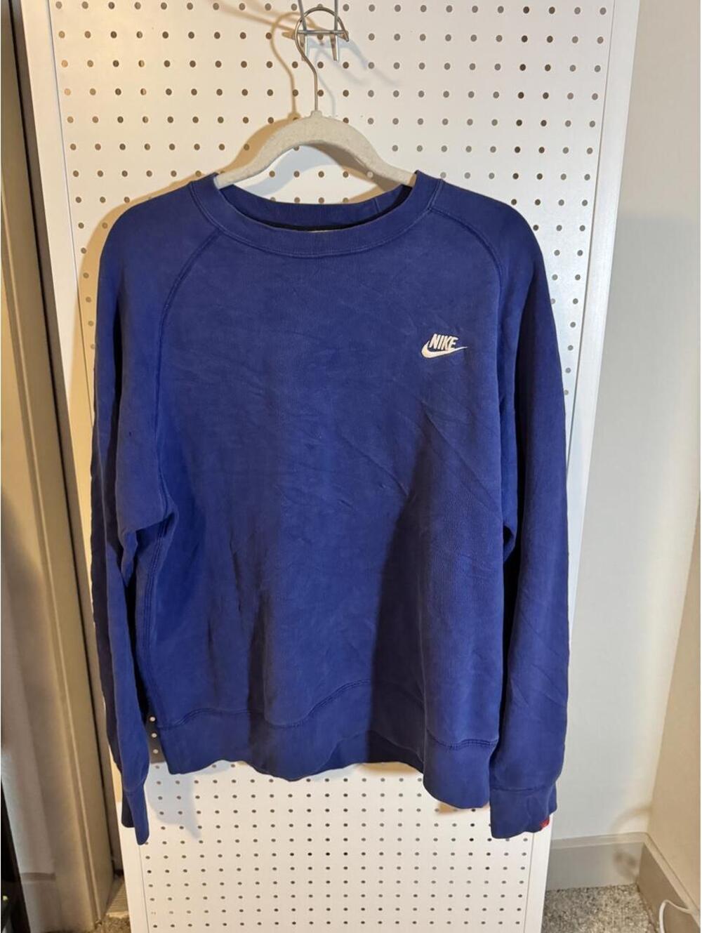 Vintage Nike Red Tag Blue Embroidered Swoosh Sweatshirt